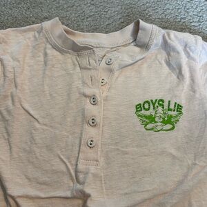 Baby pink boys lie crop top💕